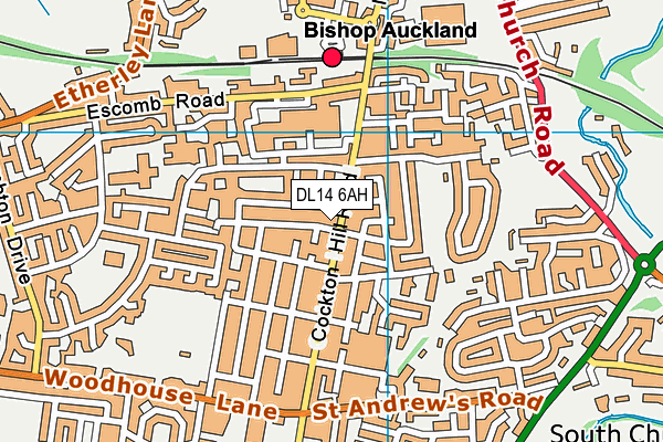DL14 6AH map - OS VectorMap District (Ordnance Survey) DL14 6AH map - OS VectorMap District (Ordnance Survey)