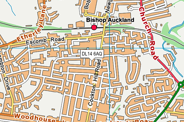 DL14 6AQ map - OS VectorMap District (Ordnance Survey) DL14 6AQ map - OS VectorMap District (Ordnance Survey)