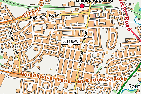 DL14 6AW map - OS VectorMap District (Ordnance Survey) DL14 6AW map - OS VectorMap District (Ordnance Survey)