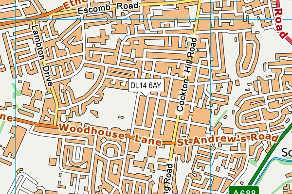 DL14 6AY map - OS VectorMap District (Ordnance Survey) DL14 6AY map - OS VectorMap District (Ordnance Survey)