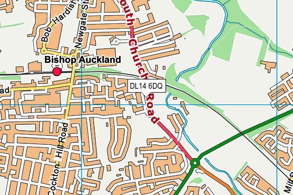 DL14 6DQ map - OS VectorMap District (Ordnance Survey)