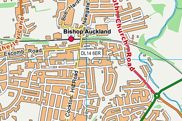 DL14 6ER map - OS VectorMap District (Ordnance Survey) DL14 6ER map - OS VectorMap District (Ordnance Survey)