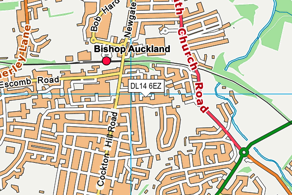DL14 6EZ map - OS VectorMap District (Ordnance Survey)