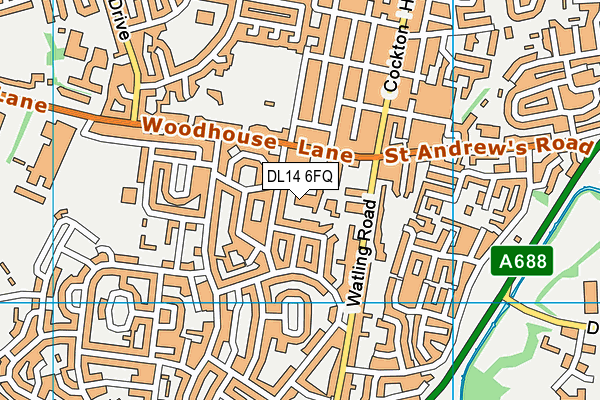 DL14 6FQ map - OS VectorMap District (Ordnance Survey) DL14 6FQ map - OS VectorMap District (Ordnance Survey)