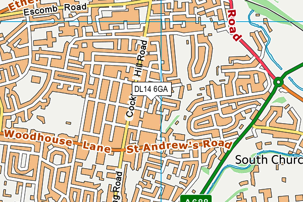 DL14 6GA map - OS VectorMap District (Ordnance Survey) DL14 6GA map - OS VectorMap District (Ordnance Survey)