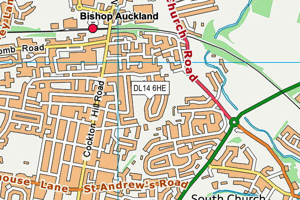 DL14 6HE map - OS VectorMap District (Ordnance Survey) DL14 6HE map - OS VectorMap District (Ordnance Survey)