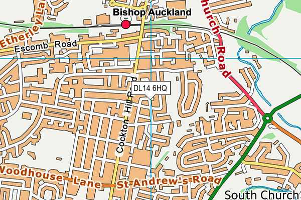 DL14 6HQ map - OS VectorMap District (Ordnance Survey) DL14 6HQ map - OS VectorMap District (Ordnance Survey)