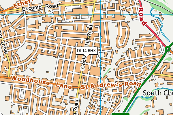 DL14 6HX map - OS VectorMap District (Ordnance Survey) DL14 6HX map - OS VectorMap District (Ordnance Survey)