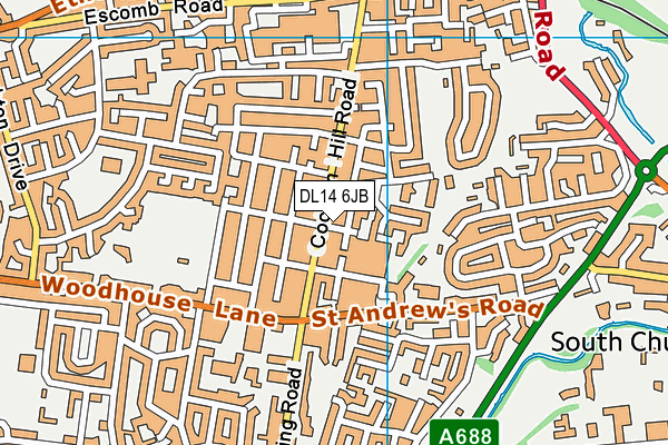 DL14 6JB map - OS VectorMap District (Ordnance Survey) DL14 6JB map - OS VectorMap District (Ordnance Survey)