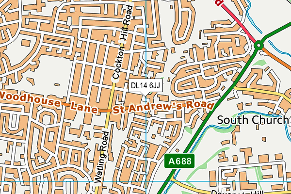 DL14 6JJ map - OS VectorMap District (Ordnance Survey) DL14 6JJ map - OS VectorMap District (Ordnance Survey)