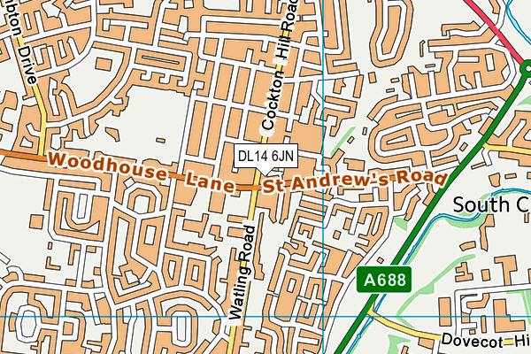 DL14 6JN map - OS VectorMap District (Ordnance Survey) DL14 6JN map - OS VectorMap District (Ordnance Survey)