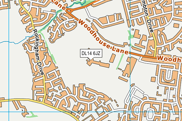DL14 6JZ map - OS VectorMap District (Ordnance Survey) DL14 6JZ map - OS VectorMap District (Ordnance Survey)
