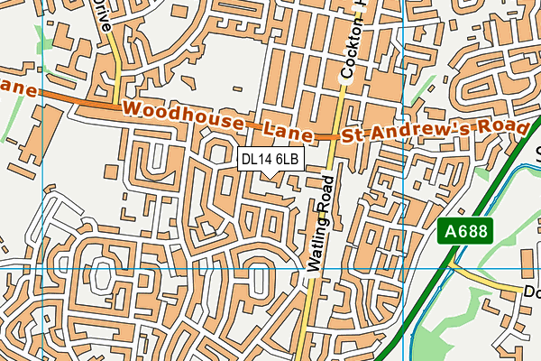DL14 6LB map - OS VectorMap District (Ordnance Survey) DL14 6LB map - OS VectorMap District (Ordnance Survey)
