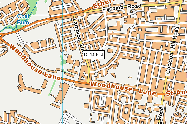 DL14 6LJ map - OS VectorMap District (Ordnance Survey)