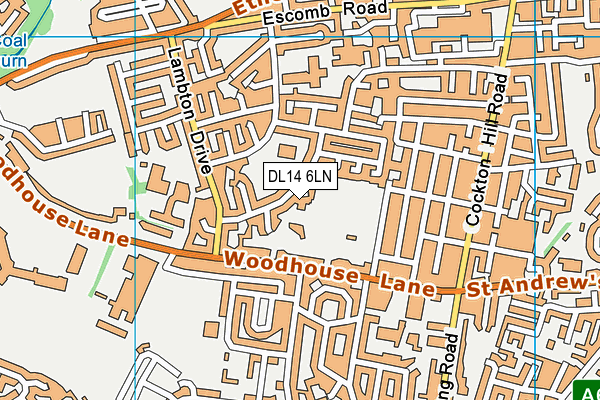 DL14 6LN map - OS VectorMap District (Ordnance Survey) DL14 6LN map - OS VectorMap District (Ordnance Survey)