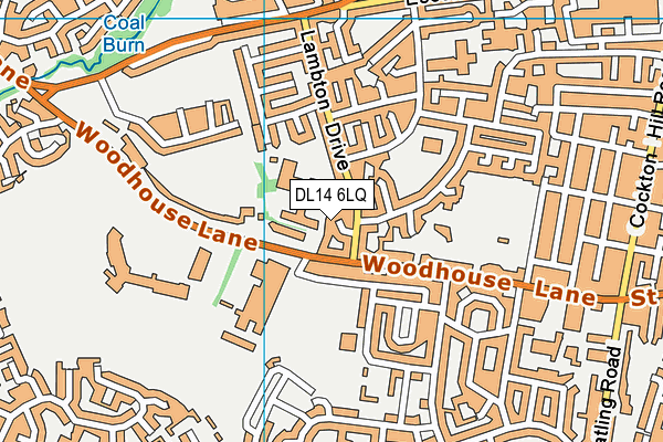 DL14 6LQ map - OS VectorMap District (Ordnance Survey) DL14 6LQ map - OS VectorMap District (Ordnance Survey)