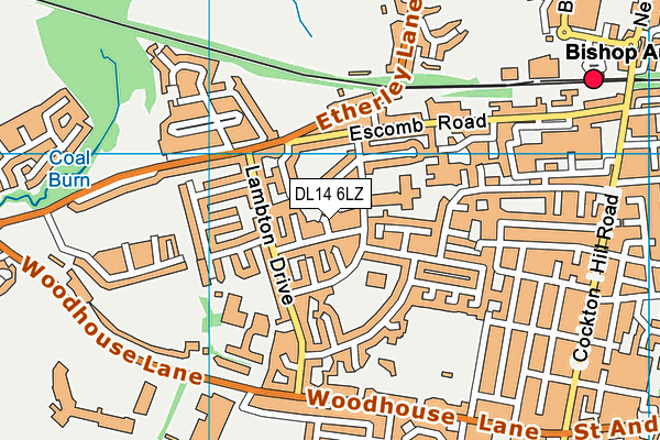 DL14 6LZ map - OS VectorMap District (Ordnance Survey) DL14 6LZ map - OS VectorMap District (Ordnance Survey)