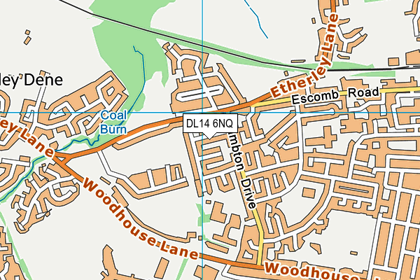 DL14 6NQ map - OS VectorMap District (Ordnance Survey) DL14 6NQ map - OS VectorMap District (Ordnance Survey)