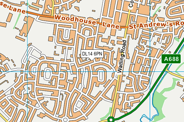 DL14 6PN map - OS VectorMap District (Ordnance Survey) DL14 6PN map - OS VectorMap District (Ordnance Survey)