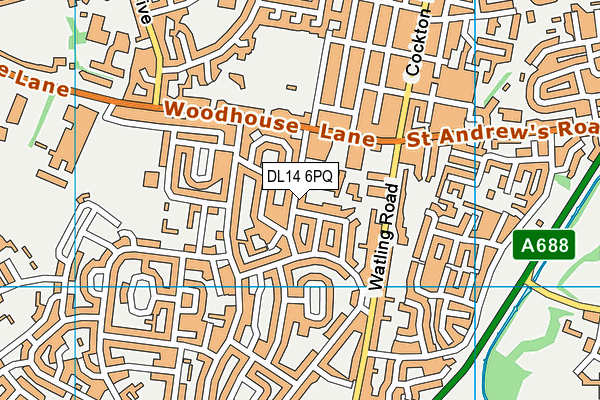 DL14 6PQ map - OS VectorMap District (Ordnance Survey) DL14 6PQ map - OS VectorMap District (Ordnance Survey)