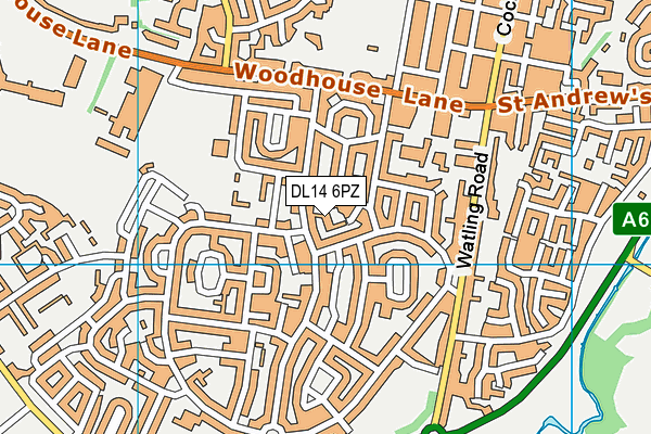 DL14 6PZ map - OS VectorMap District (Ordnance Survey) DL14 6PZ map - OS VectorMap District (Ordnance Survey)