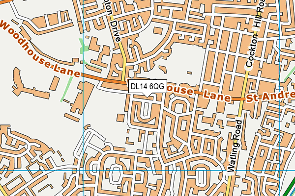 DL14 6QG map - OS VectorMap District (Ordnance Survey) DL14 6QG map - OS VectorMap District (Ordnance Survey)