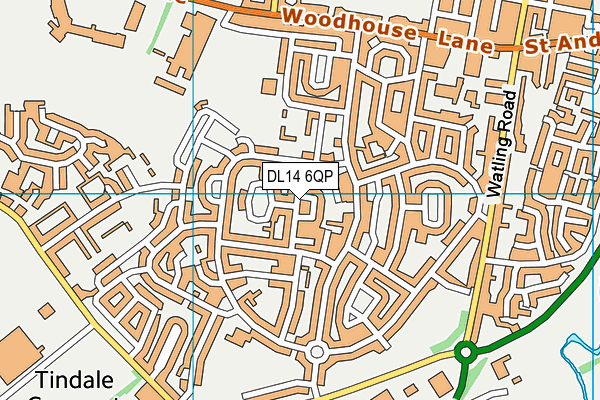 DL14 6QP map - OS VectorMap District (Ordnance Survey) DL14 6QP map - OS VectorMap District (Ordnance Survey)