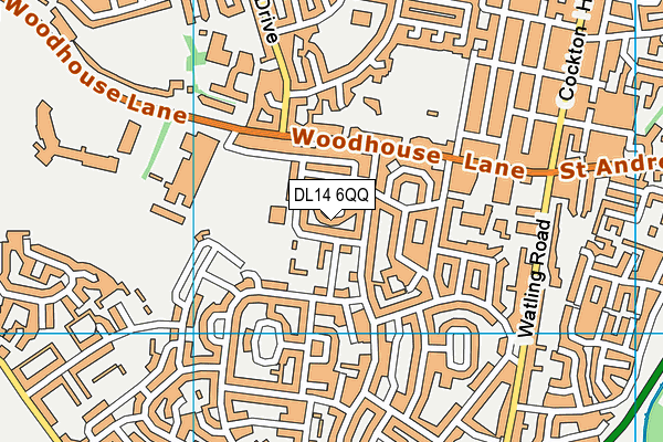 DL14 6QQ map - OS VectorMap District (Ordnance Survey) DL14 6QQ map - OS VectorMap District (Ordnance Survey)
