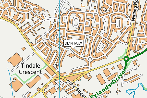 DL14 6QW map - OS VectorMap District (Ordnance Survey) DL14 6QW map - OS VectorMap District (Ordnance Survey)