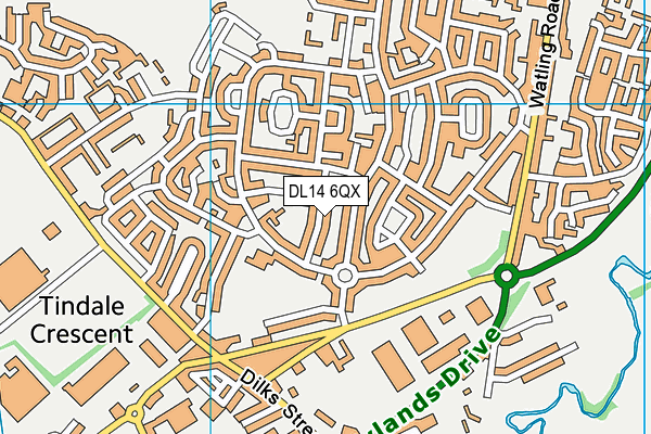DL14 6QX map - OS VectorMap District (Ordnance Survey) DL14 6QX map - OS VectorMap District (Ordnance Survey)