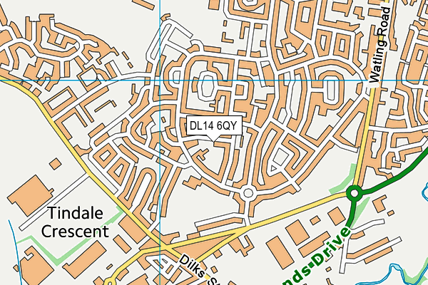 DL14 6QY map - OS VectorMap District (Ordnance Survey) DL14 6QY map - OS VectorMap District (Ordnance Survey)