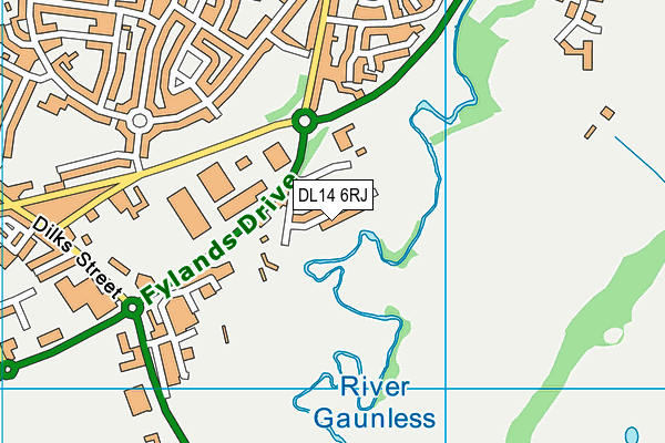 DL14 6RJ map - OS VectorMap District (Ordnance Survey) DL14 6RJ map - OS VectorMap District (Ordnance Survey)