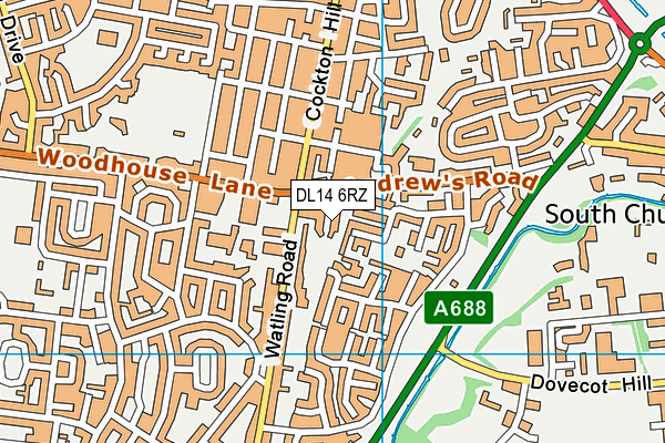 DL14 6RZ map - OS VectorMap District (Ordnance Survey) DL14 6RZ map - OS VectorMap District (Ordnance Survey)