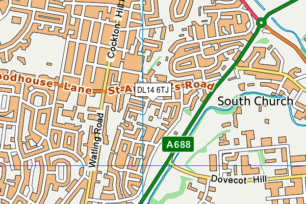 DL14 6TJ map - OS VectorMap District (Ordnance Survey) DL14 6TJ map - OS VectorMap District (Ordnance Survey)