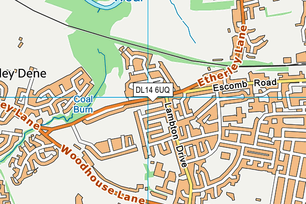 DL14 6UQ map - OS VectorMap District (Ordnance Survey)
