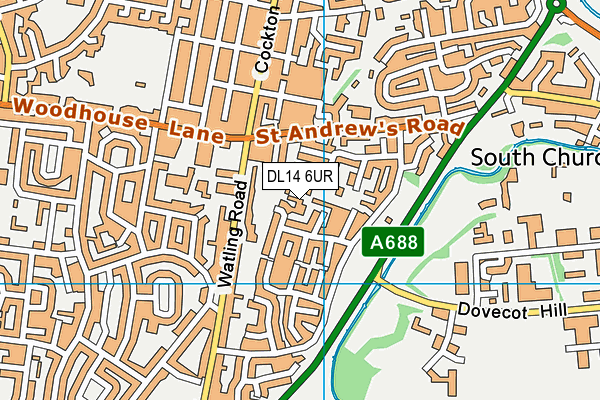 DL14 6UR map - OS VectorMap District (Ordnance Survey) DL14 6UR map - OS VectorMap District (Ordnance Survey)