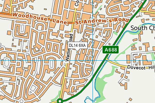 DL14 6XA map - OS VectorMap District (Ordnance Survey) DL14 6XA map - OS VectorMap District (Ordnance Survey)