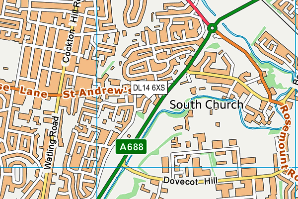 DL14 6XS map - OS VectorMap District (Ordnance Survey) DL14 6XS map - OS VectorMap District (Ordnance Survey)