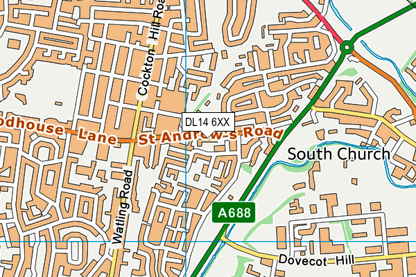 DL14 6XX map - OS VectorMap District (Ordnance Survey) DL14 6XX map - OS VectorMap District (Ordnance Survey)