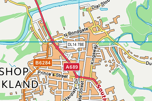 DL14 7BE map - OS VectorMap District (Ordnance Survey) DL14 7BE map - OS VectorMap District (Ordnance Survey)