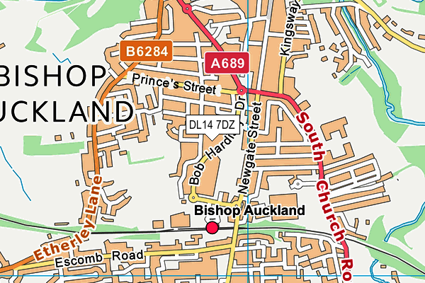 DL14 7DZ map - OS VectorMap District (Ordnance Survey) DL14 7DZ map - OS VectorMap District (Ordnance Survey)