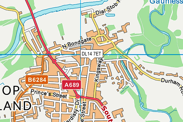 DL14 7ET map - OS VectorMap District (Ordnance Survey) DL14 7ET map - OS VectorMap District (Ordnance Survey)