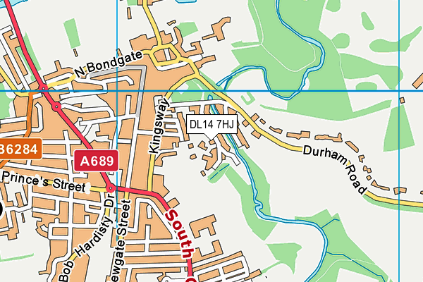 DL14 7HJ map - OS VectorMap District (Ordnance Survey) DL14 7HJ map - OS VectorMap District (Ordnance Survey)