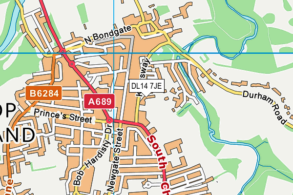 DL14 7JE map - OS VectorMap District (Ordnance Survey) DL14 7JE map - OS VectorMap District (Ordnance Survey)
