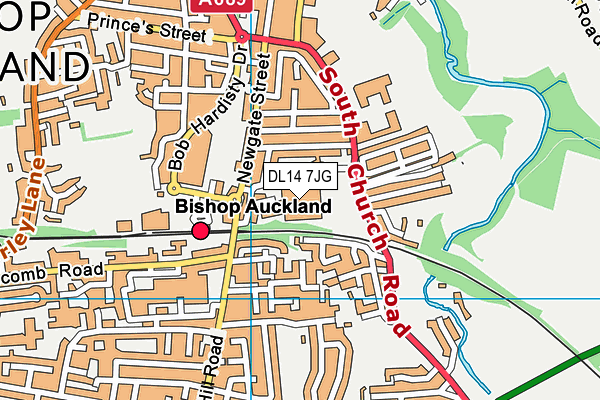 DL14 7JG map - OS VectorMap District (Ordnance Survey) DL14 7JG map - OS VectorMap District (Ordnance Survey)