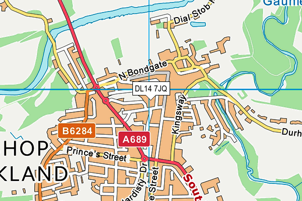 DL14 7JQ map - OS VectorMap District (Ordnance Survey) DL14 7JQ map - OS VectorMap District (Ordnance Survey)