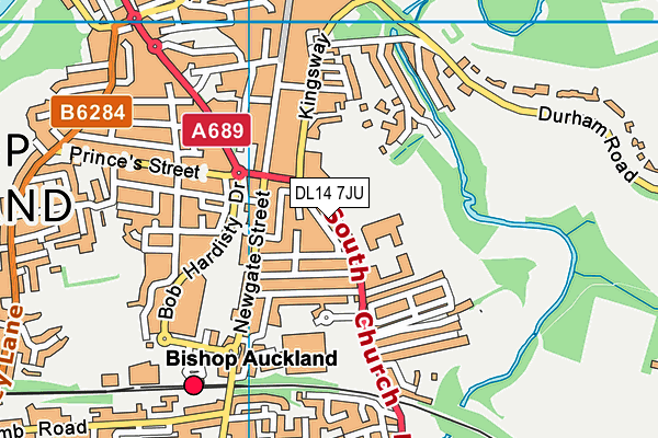 DL14 7JU map - OS VectorMap District (Ordnance Survey) DL14 7JU map - OS VectorMap District (Ordnance Survey)