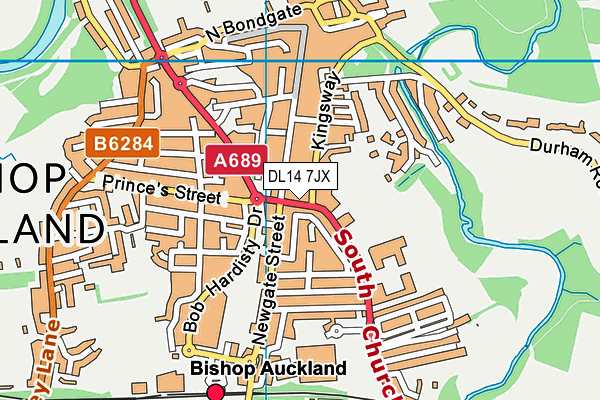 DL14 7JX map - OS VectorMap District (Ordnance Survey) DL14 7JX map - OS VectorMap District (Ordnance Survey)