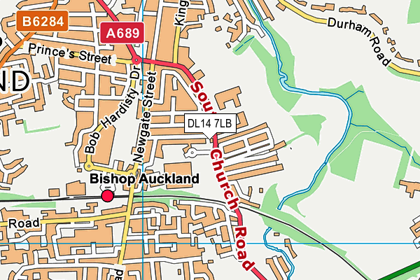 DL14 7LB map - OS VectorMap District (Ordnance Survey) DL14 7LB map - OS VectorMap District (Ordnance Survey)