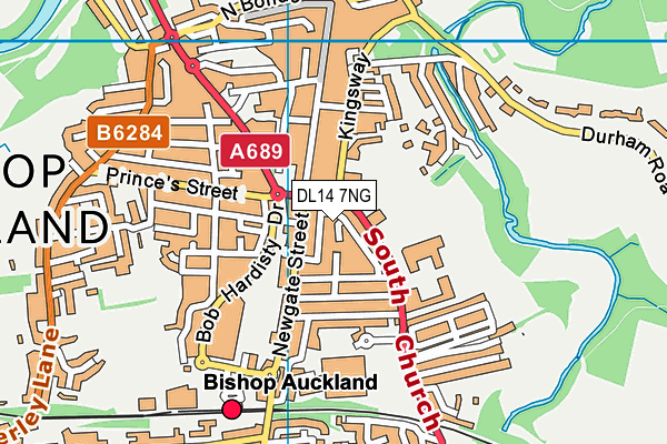 DL14 7NG map - OS VectorMap District (Ordnance Survey) DL14 7NG map - OS VectorMap District (Ordnance Survey)